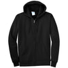 Port & Company Men's Jet Black Essential Fleece Full-Zip Hooded Sweatshirt