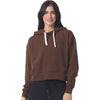 Glyder Women's Espresso Vintage Oversized Cropped Hoodie