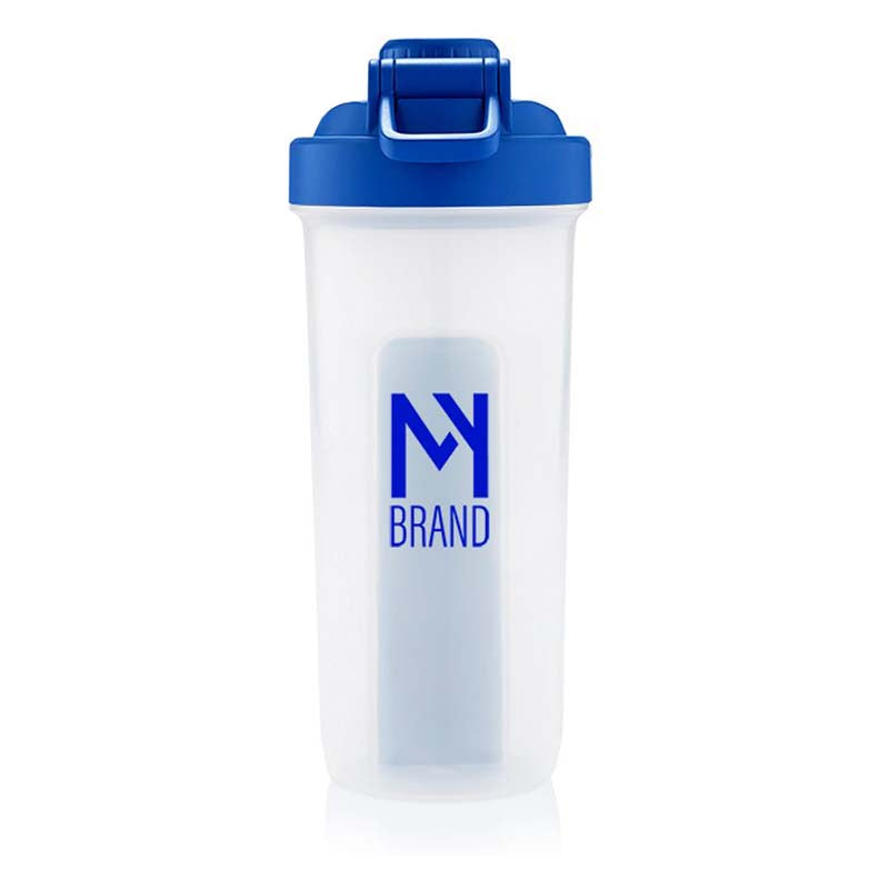 Primeline Blue 20 oz. Shaker Fitness Bottle with Bluetooth Earbuds