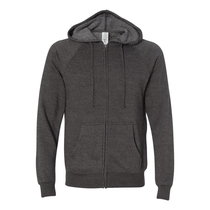Independent Trading Co. Carbon Unisex Special Blend Raglan Full-Zip Hooded Sweatshirt