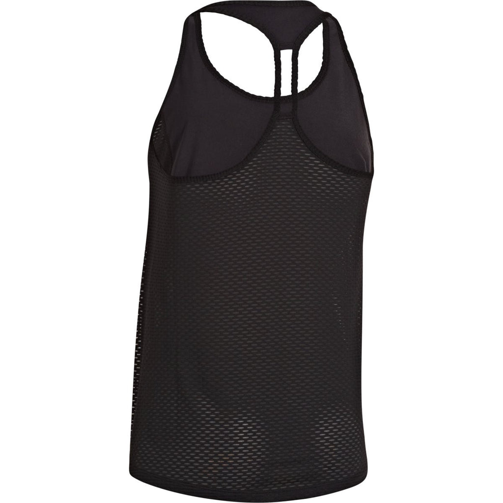 Under Armour Women's Black UA Fly-By Stretch Mesh Tank