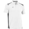 Under Armour Men's White/Graphite Colorblock Polo