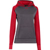 Under Armour Women's Carbon Heather/Red Storm AF Colorblock Hoodie