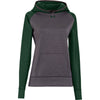 Under Armour Women's Carbon Heather/Forest Green Storm AF Colorblock Hoodie