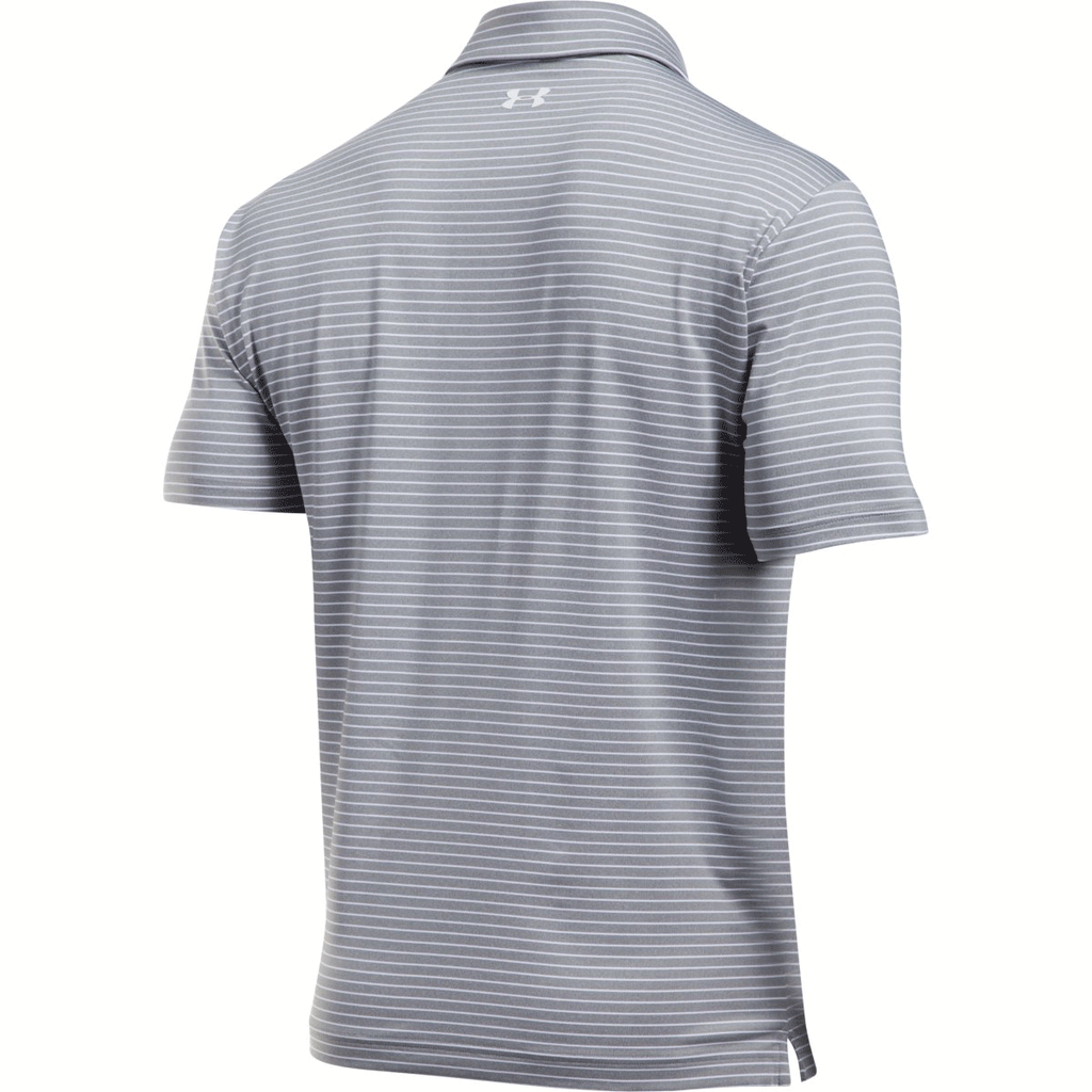 Under Armour Men's True Gray Heather/White Playoff Polo