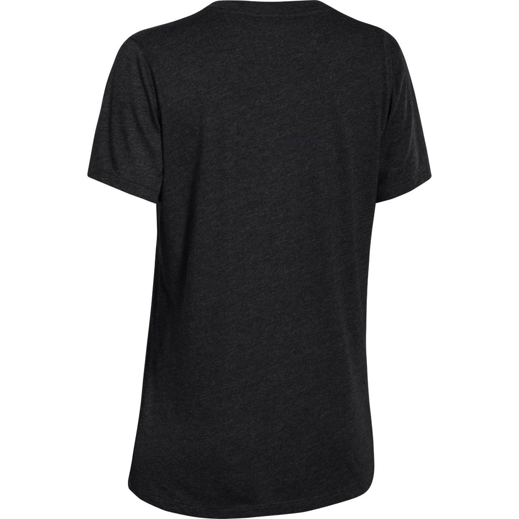 Under Armour Corporate Women's Black Heather S/S V-Neck Tee