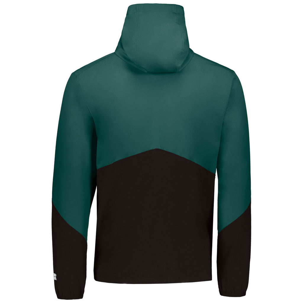 Russell Men's Dark green/Black Legend Hooded Pullover