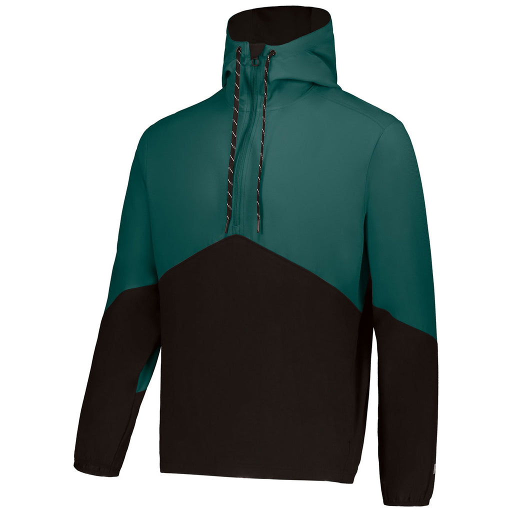 Russell Men's Dark green/Black Legend Hooded Pullover