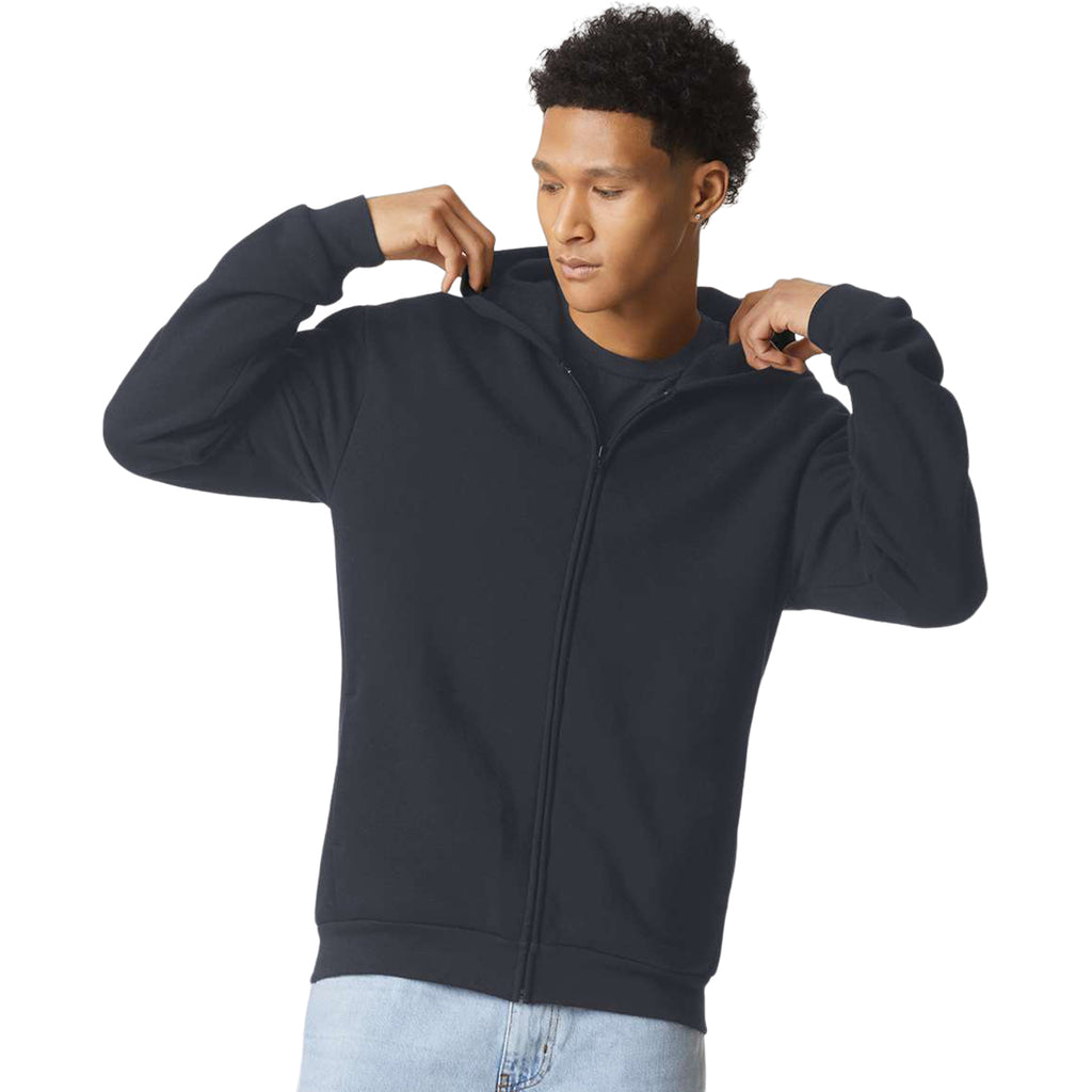 American Apparel Men's Black ReFlex Fleece Full-Zip Hoodie