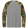 Russell Outdoors Men's Grey Concrete Heather/ Realtree Edge Realtree Colorblock Performance Long Sleeve Tee