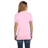 Hanes Women's Pale Pink 4.5 oz. 100% Ringspun Cotton nano-T V-Neck T-Shirt