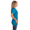 Hanes Women's Teal 4.5 oz. 100% Ringspun Cotton nano-T V-Neck T-Shirt