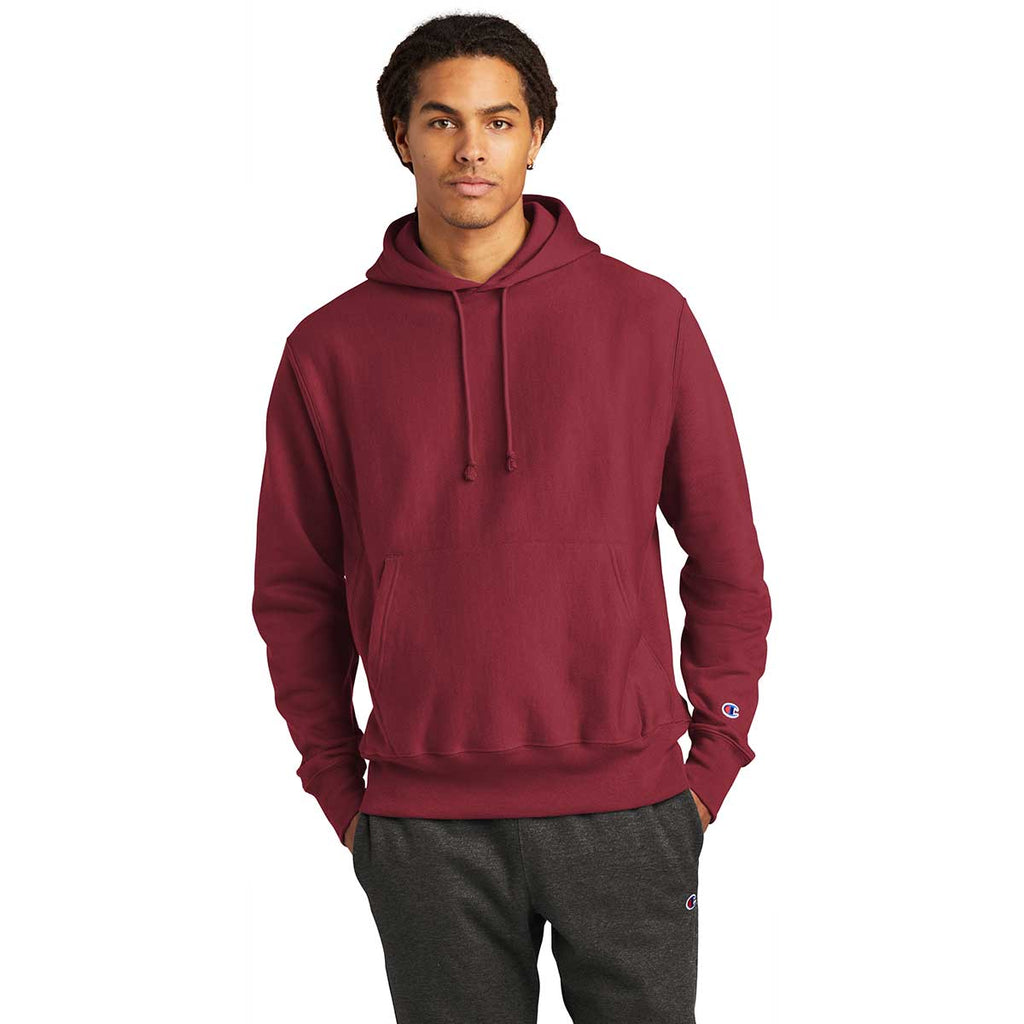 Champion Men's Cardinal Reverse Weave Hooded Sweatshirt