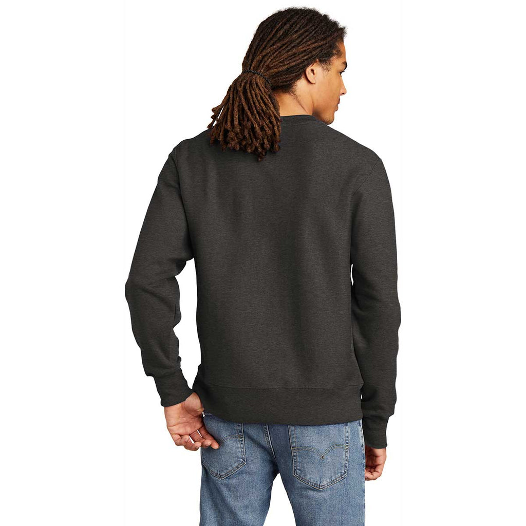 Champion Men's Charcoal Heather Reverse Weave Crewneck Sweatshirt