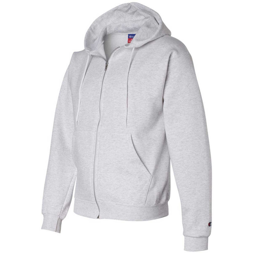 Champion Men's Silver Grey Eco 9-Ounce Full Zip Hood