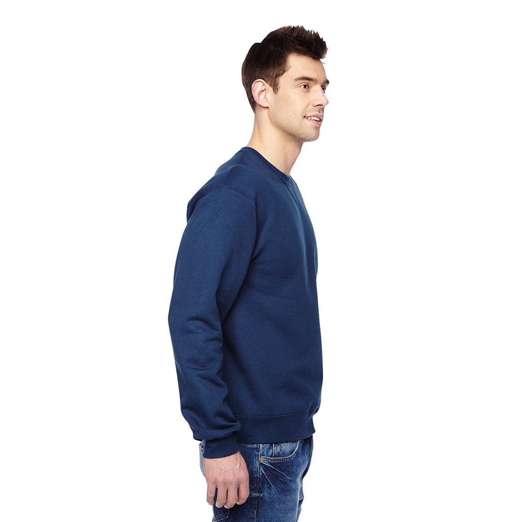 Fruit of the Loom Men's J Navy 7.2 oz. SofSpun Crewneck Sweatshirt