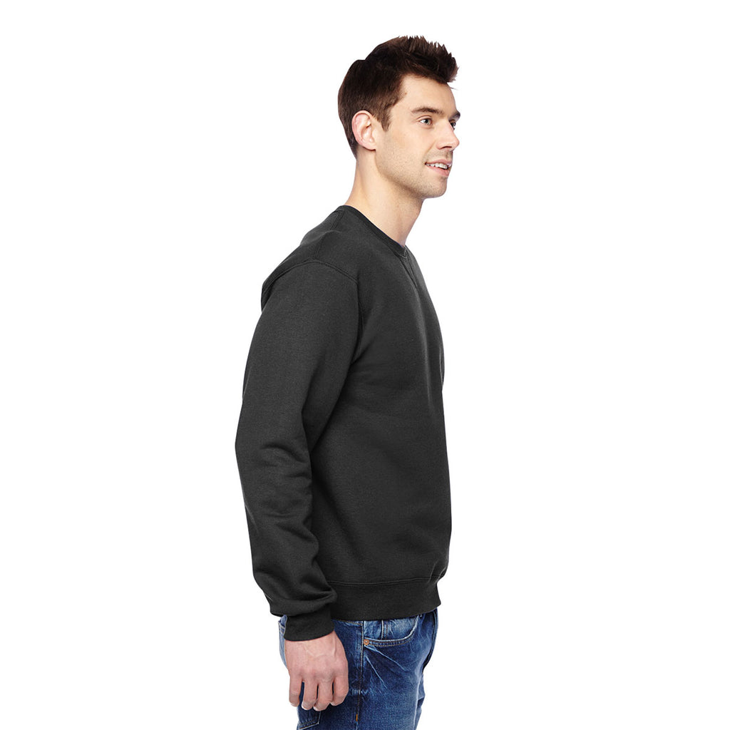 Fruit of the Loom Men's Black 7.2 oz. SofSpun Crewneck Sweatshirt