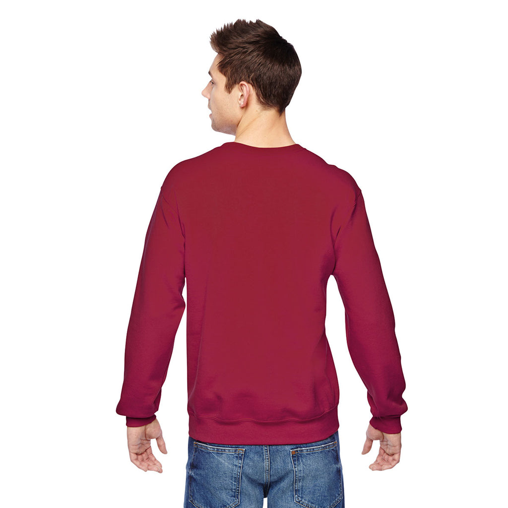 Fruit of the Loom Men's Cardinal 7.2 oz. SofSpun Crewneck Sweatshirt