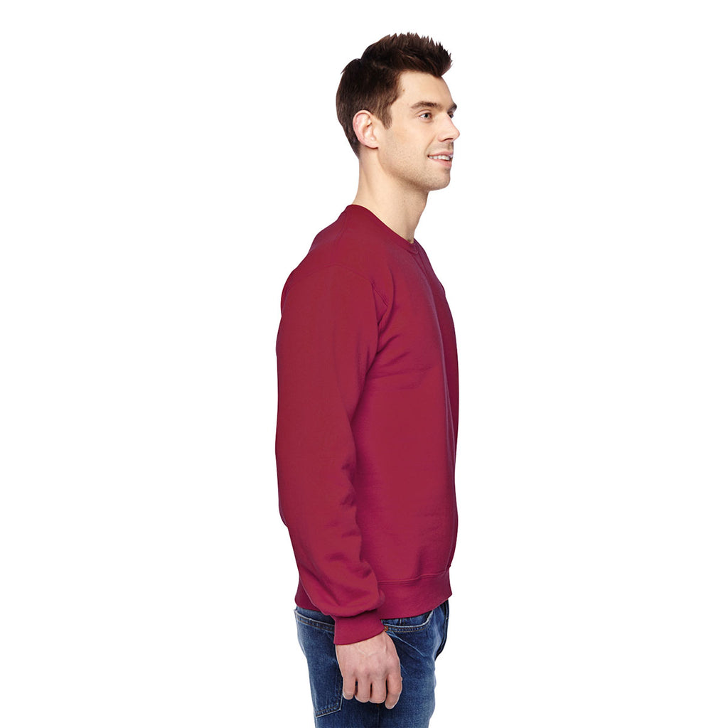 Fruit of the Loom Men's Cardinal 7.2 oz. SofSpun Crewneck Sweatshirt