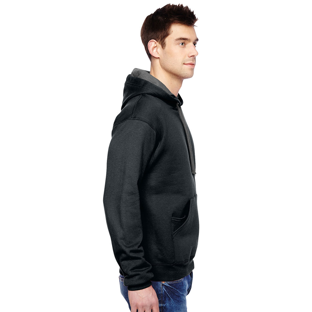 Fruit of the Loom Men's Black 7.2 oz. SofSpun Hooded Sweatshirt