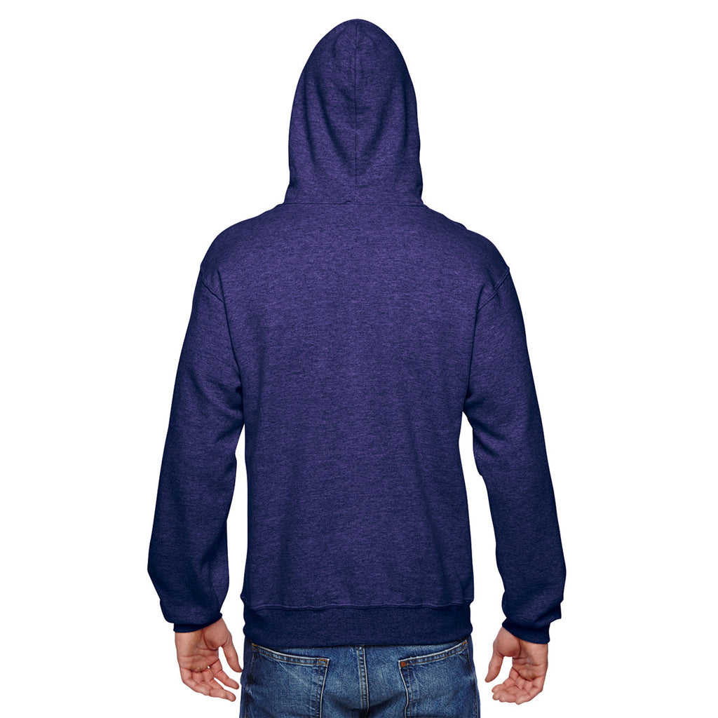 Fruit of the Loom Men's Heather Grape 7.2 oz. SofSpun Hooded Sweatshirt