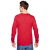 Fruit of the Loom Men's Fiery Red 4.7 oz. Sofspun Jersey Long-Sleeve T-Shirt