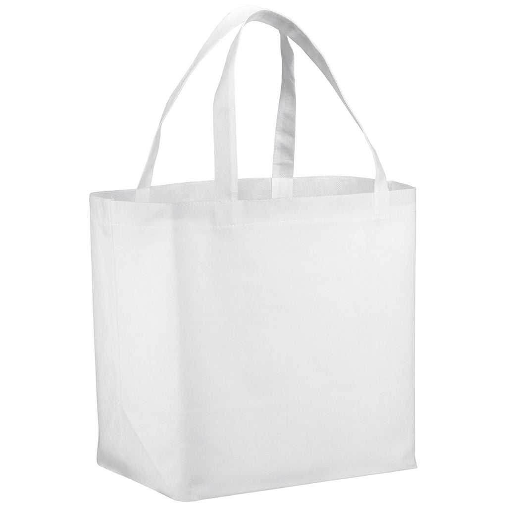 Bullet White YaYa Budget Non-Woven Shopper Tote