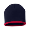 Sportsman Navy/Red Bottom Striped Knit Beanie