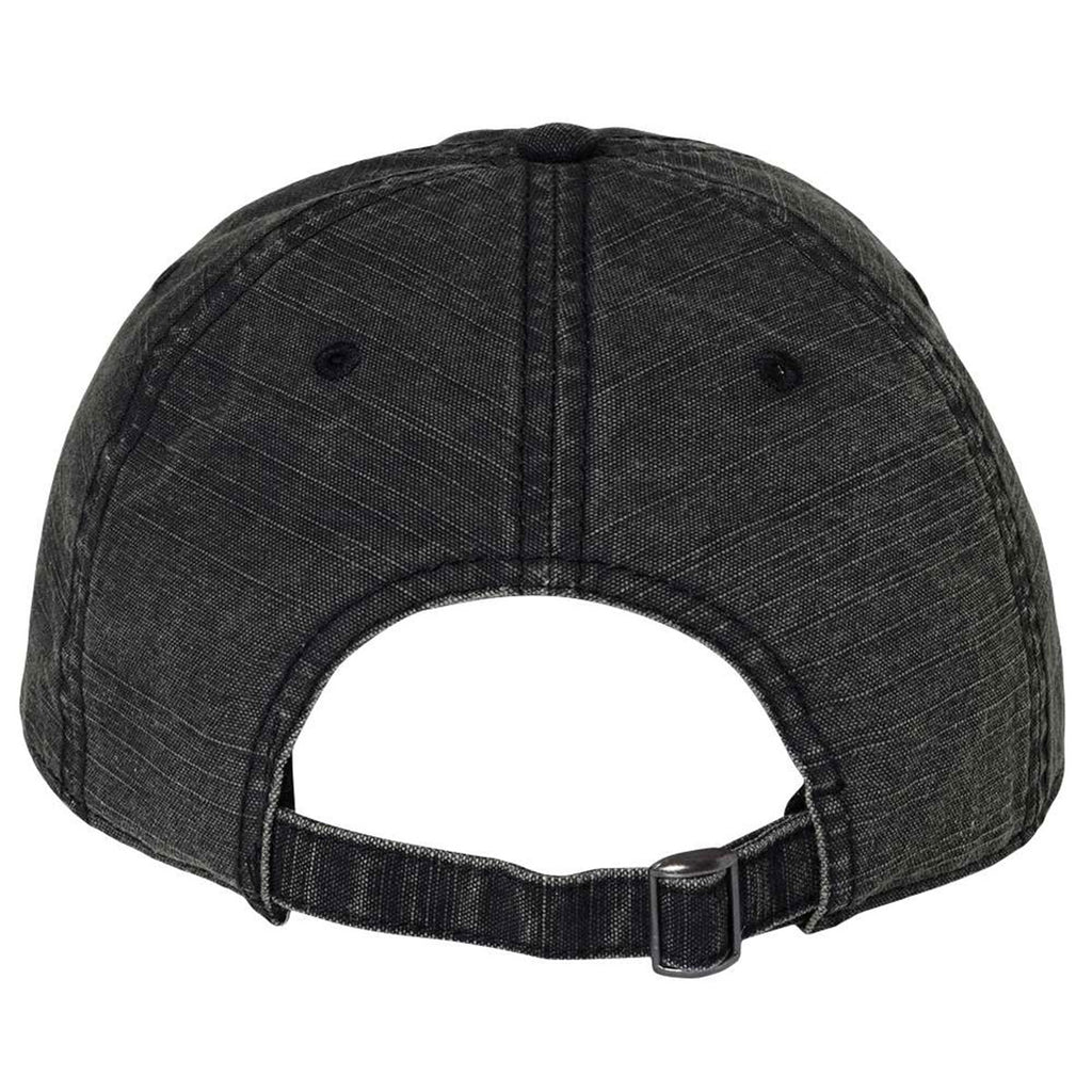 Sportsman Black Slub Fabric Dad Cap