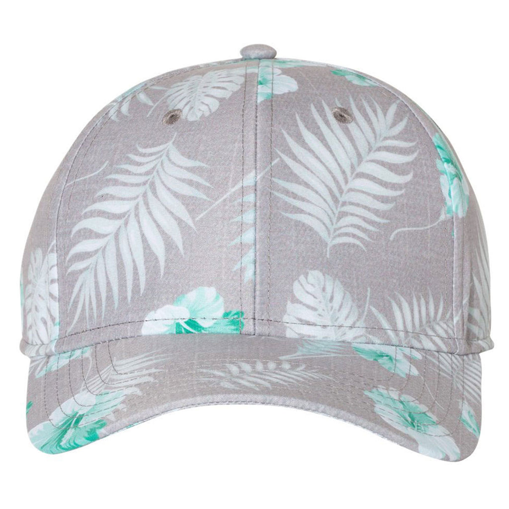 Sportsman Grey/Teal Tropical Print Cap