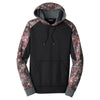 Sport-Tek Men's Deep Red/Black Sport-Wick Mineral Freeze Fleece Colorblock Hooded Pullover