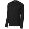 Sport-Tek Men's Black Sport-Wick Fleece Pullover Crew