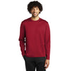 Sport-Tek Men's Deep Red Sport-Wick Fleece Pullover Crew