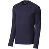 Sport-Tek Men's Navy Sport-Wick Fleece Pullover Crew