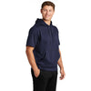 Sport-Tek Men's Navy Sport-Wick Fleece Short Sleeve Pullover Hoodie