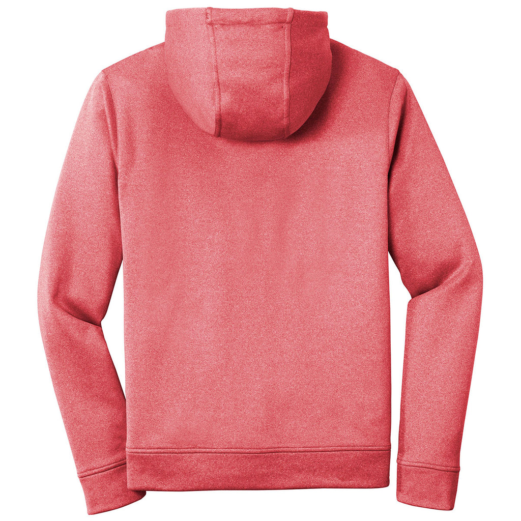 Sport-Tek Men's Deep Red Heather PosiCharge Sport-Wick Heather Fleece Hooded Pullover