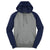 Sport-Tek Men's True Navy/ Vintage Heather Raglan Colorblock Pullover Hooded Sweatshirt