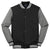 Sport-Tek Men's Black/Vintage Heather Fleece Letterman Jacket