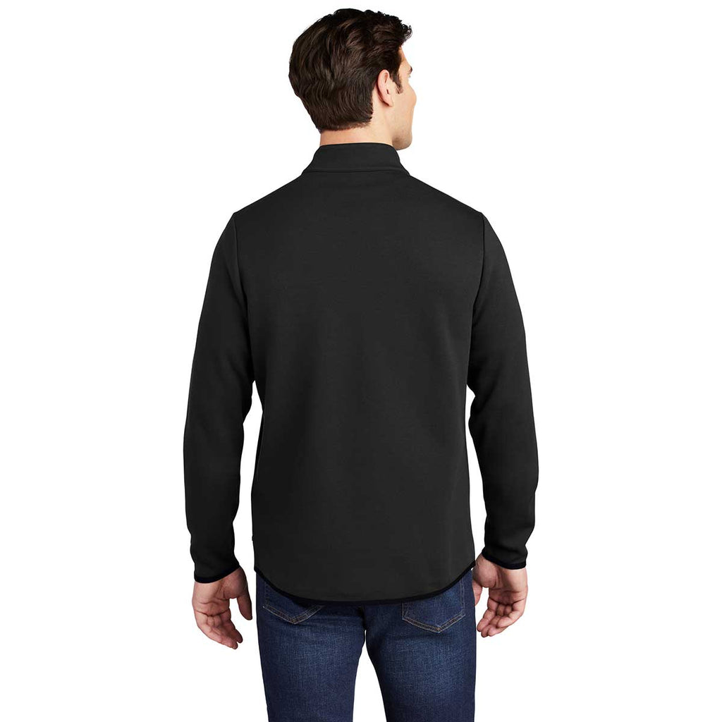 Sport-Tek Men's Black Triumph Quarter Zip Pullover