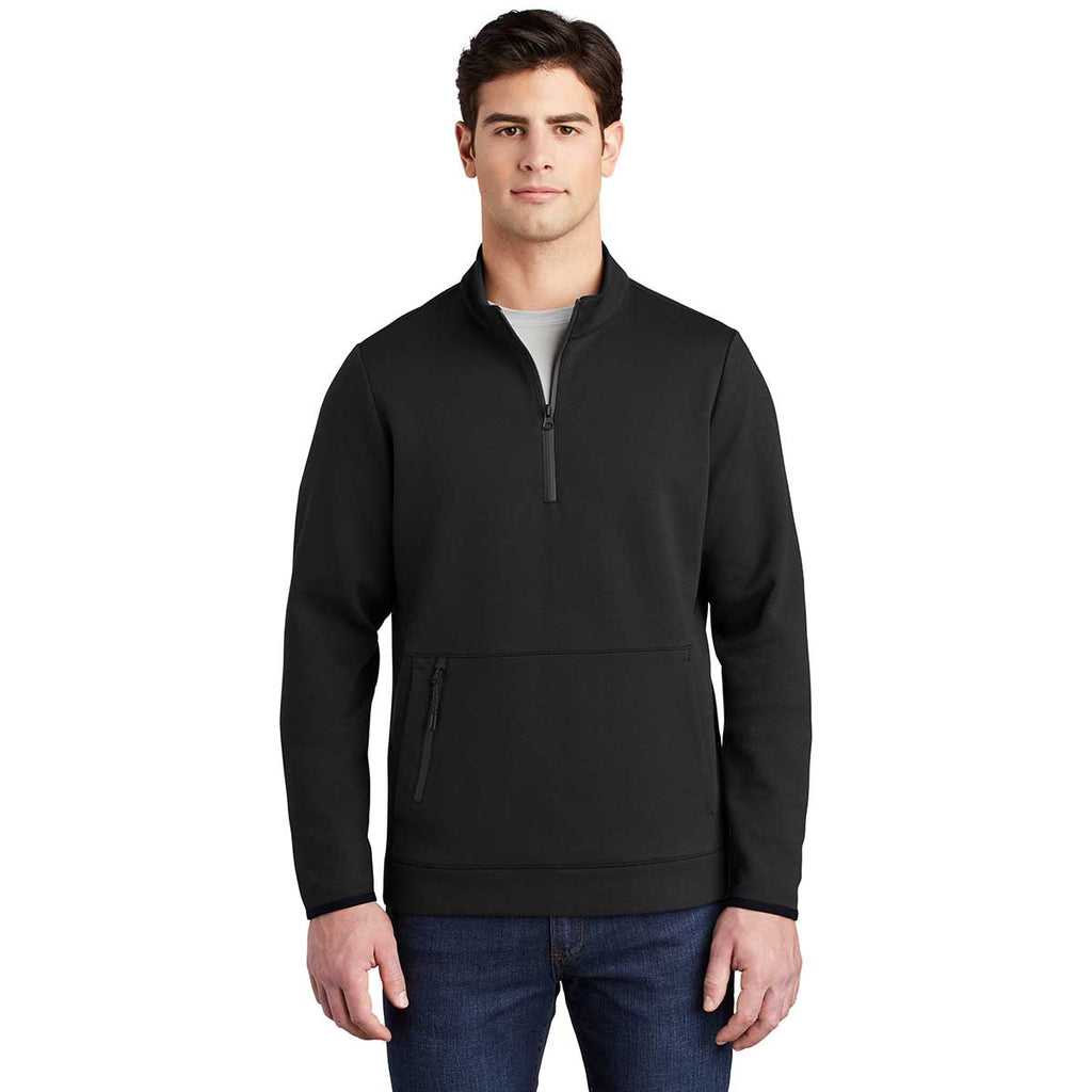 Sport-Tek Men's Black Triumph Quarter Zip Pullover