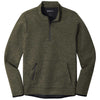 Sport-Tek Men's Olive Heather Triumph Quarter Zip Pullover