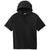 Sport-Tek Men's Black Triad Solid PosiCharge Tri-Blend Wicking Fleece Short Sleeve Hoodie