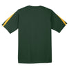 Sport-Tek Men's Forest Green/Gold Colorblock PosiCharge Competitor Tee