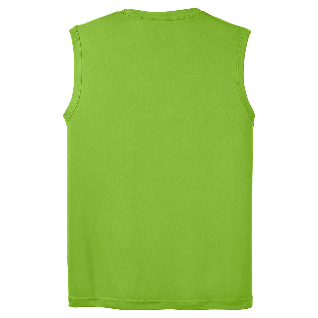 Sport-Tek Men's Lime Shock Sleeveless PosiCharge Competitor Tee