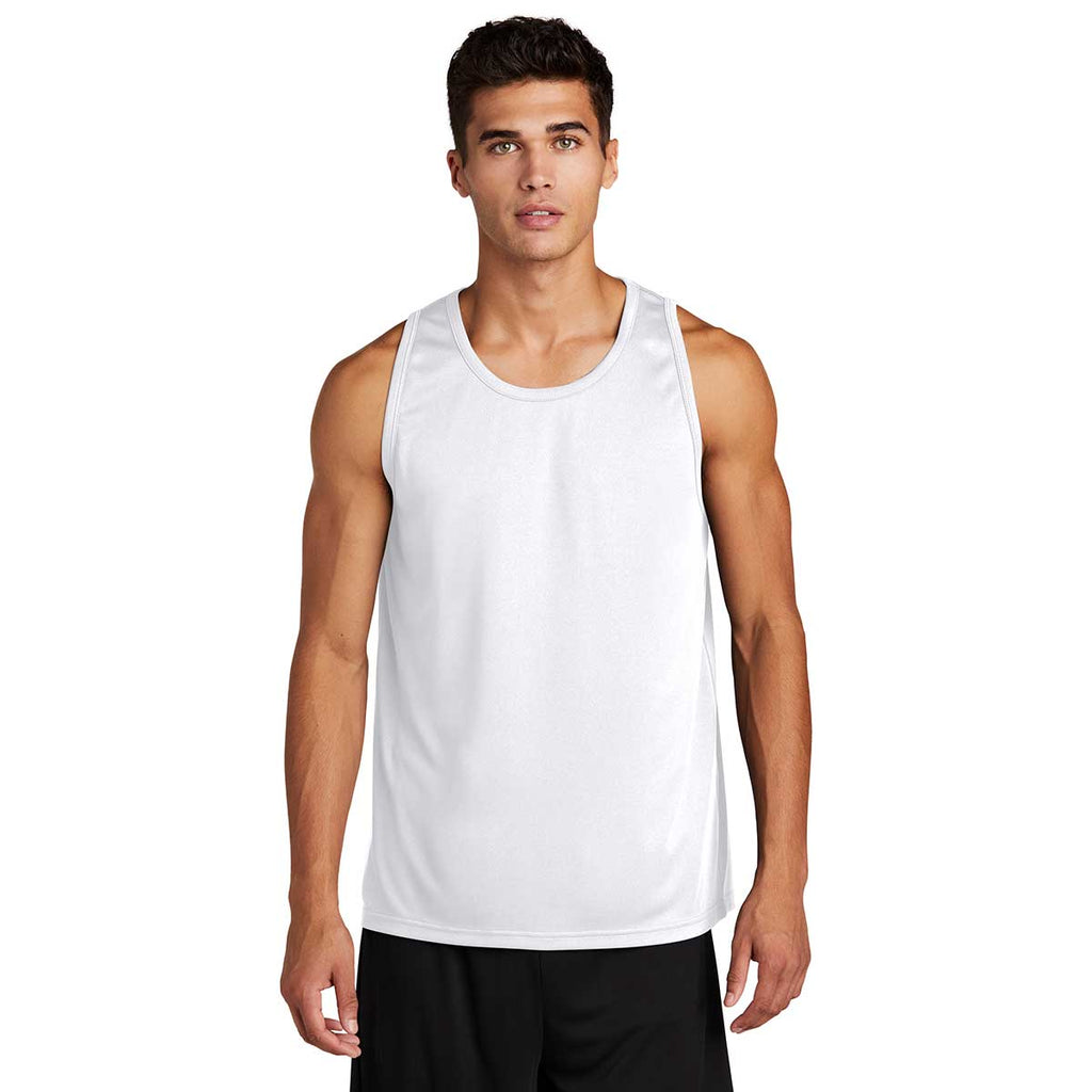 Sport-Tek Men's White PosiCharge Competitor Tank