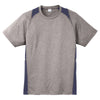 Sport-Tek Men's Vintage Heather/True Navy Heather Colorblock Contender Tee