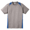 Sport-Tek Men's Vintage Heather/True Royal Heather Colorblock Contender Tee