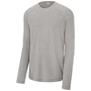 Sport-Tek Men's Light Grey Heather PosiCharge Long Sleeve Tri-Blend Wicking Raglan Tee