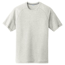 Sport-Tek Men's Light Grey Heather PosiCharge Tri-Blend Wicking Raglan Tee