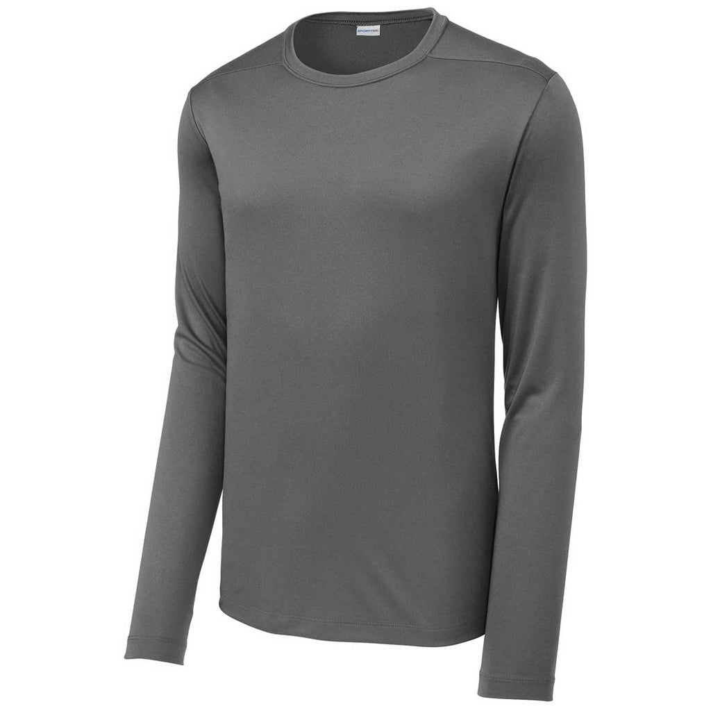 Sport-Tek Men's Dark Smoke Grey Posi-UV Pro Long Sleeve Tee